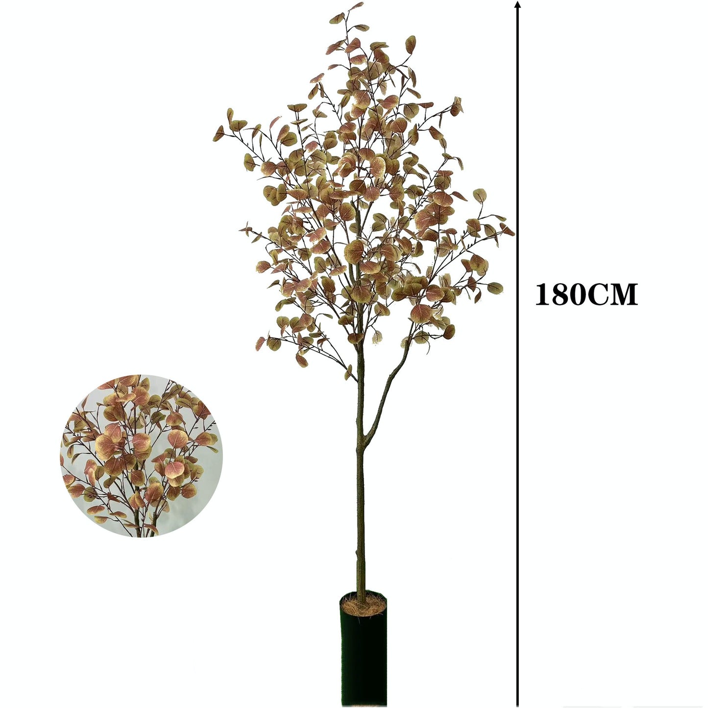 Simulated Autumn Money Tree Decorative Green Plant Potted Ornaments