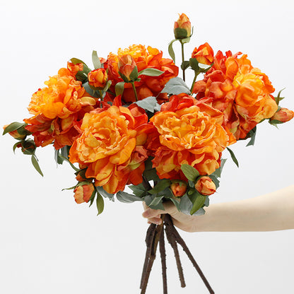 Высокая имитация ретро-картины маслом пионов