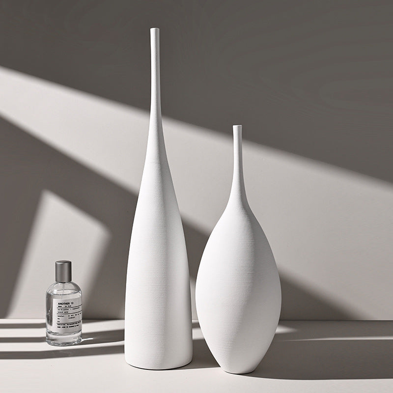 Black And White Brushed Vase Decorations