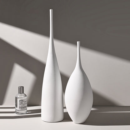 Black And White Brushed Vase Decorations