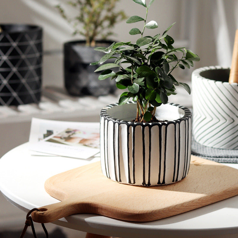 Cement Succulent Flowerpot