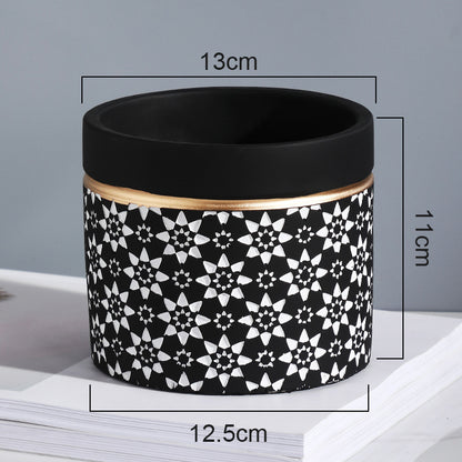 Kreiva Ĉizita Ŝanmo Cementa Vazo