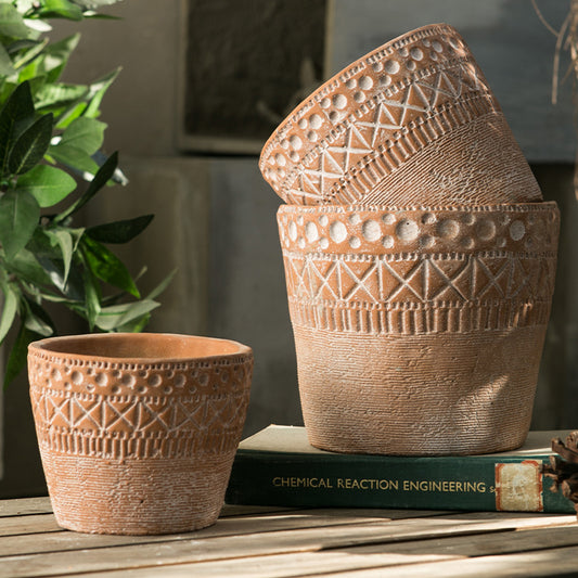 Horticultural Potted Cement Flower Pots