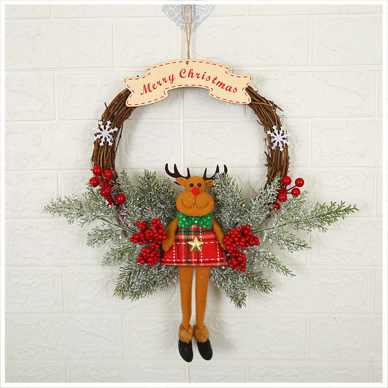 Customized Christmas Wreath Door Decoration