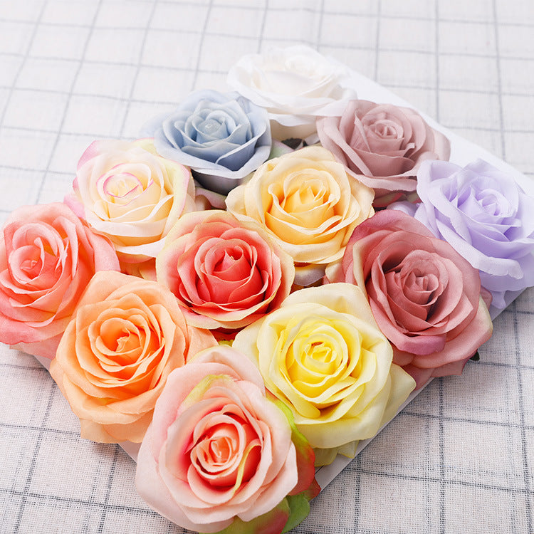 Simulated Flower Colorful Rose Single Branch