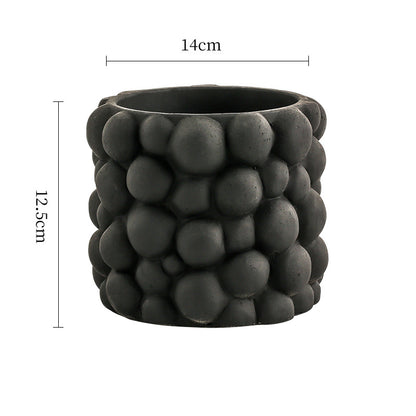 Cement Flowerpot Green Plant Decorative Vase