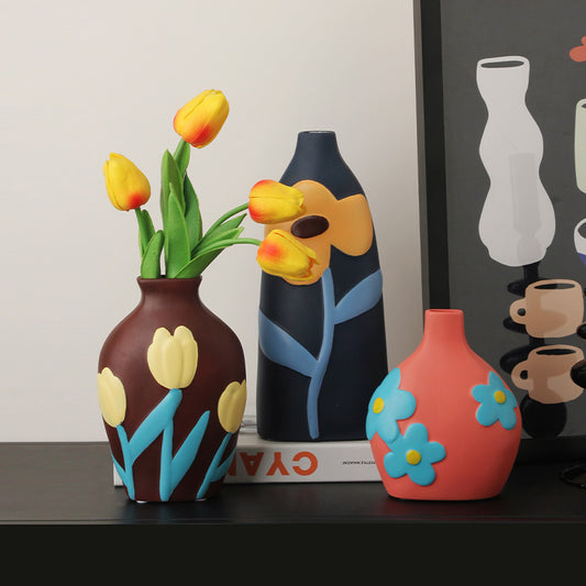 Colored Ceramic Vase Ornaments