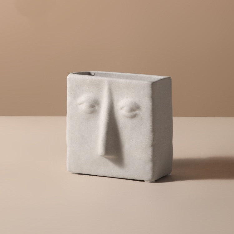 Ceramika Vizaĝo Forma Embriovazo