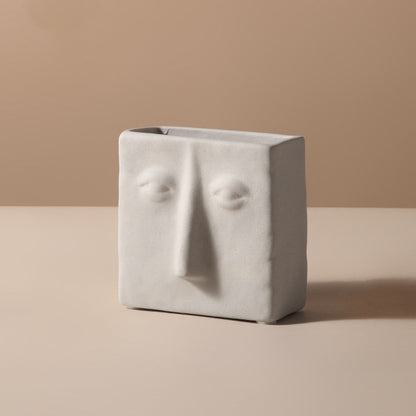 Ceramika Vizaĝo Forma Embriovazo