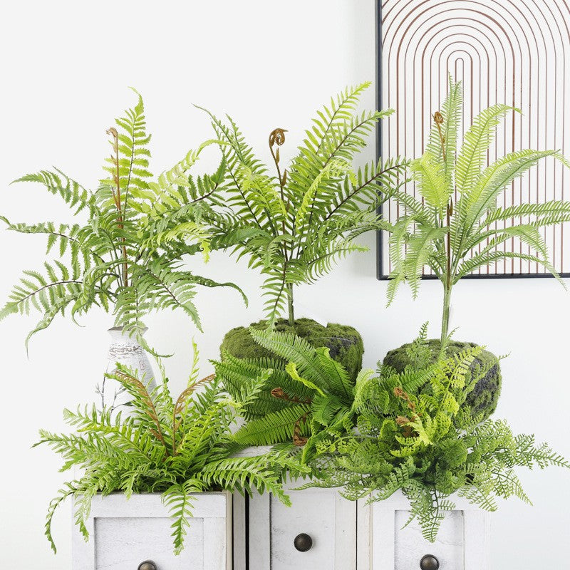 Simulated Green Plant Fern Potted Plant