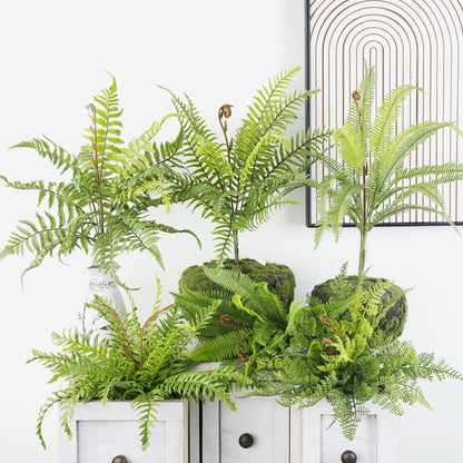 Simulated Green Plant Fern Potted Plant
