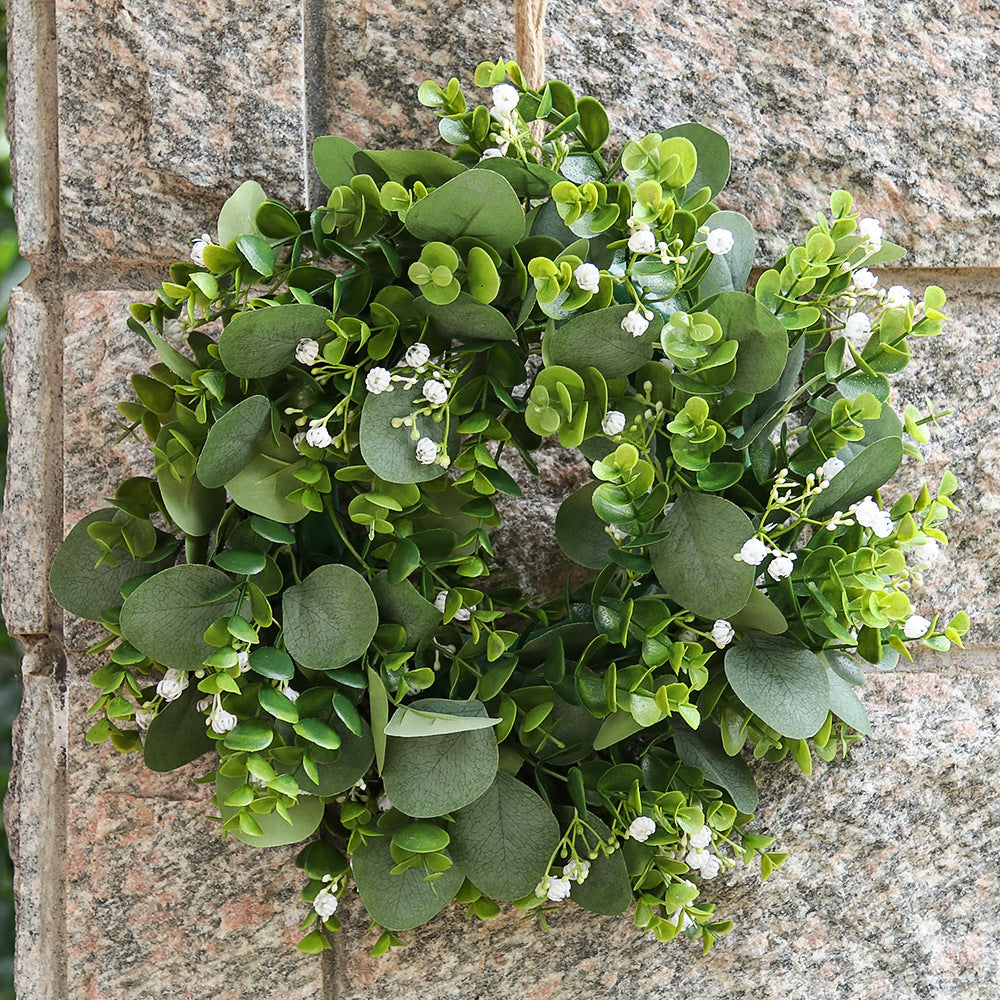 Simulated Plant Wreath Combination Window Decoration
