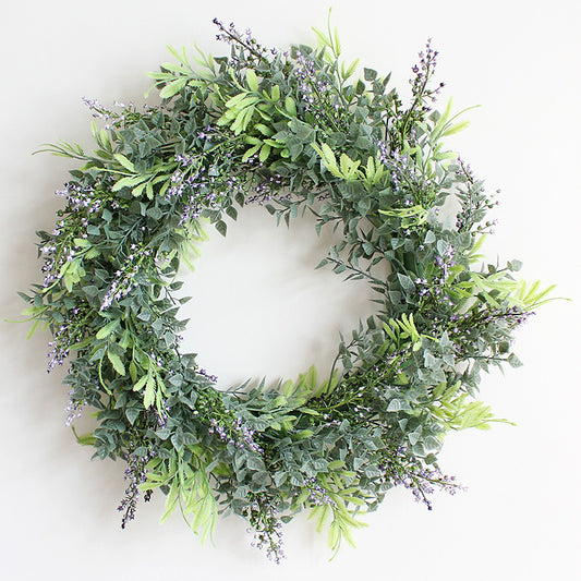 Simulated Wreath Of Eucalyptus Wreath Babysbreath