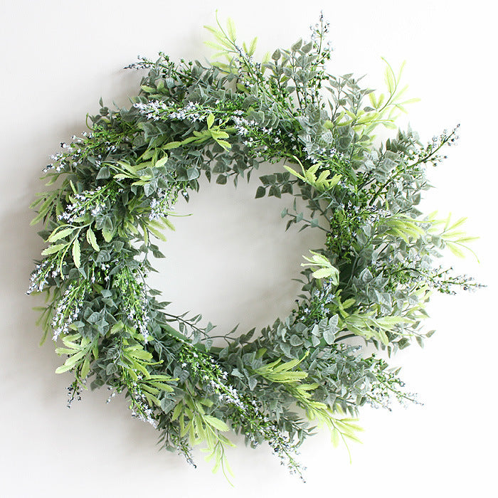 Simulated Wreath Of Eucalyptus Wreath Babysbreath