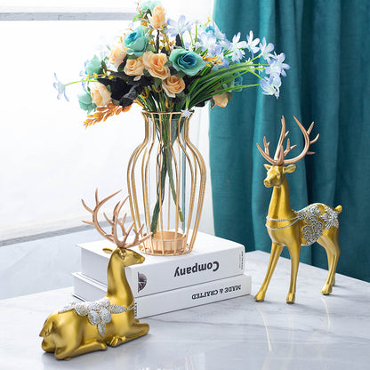 Креативная железная стеклянная ваза для украшения дома