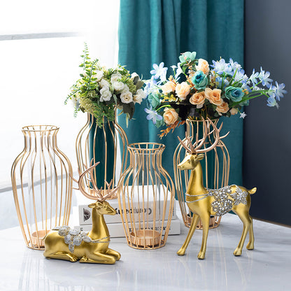 Креативная железная стеклянная ваза для украшения дома