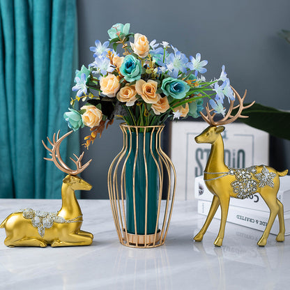 Креативная железная стеклянная ваза для украшения дома