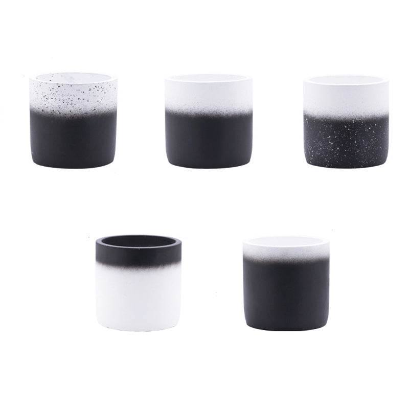 Градиентный цементный цветочный горшок