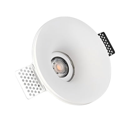 Антибликовый простой круглый или квадратный гипсовый светильник