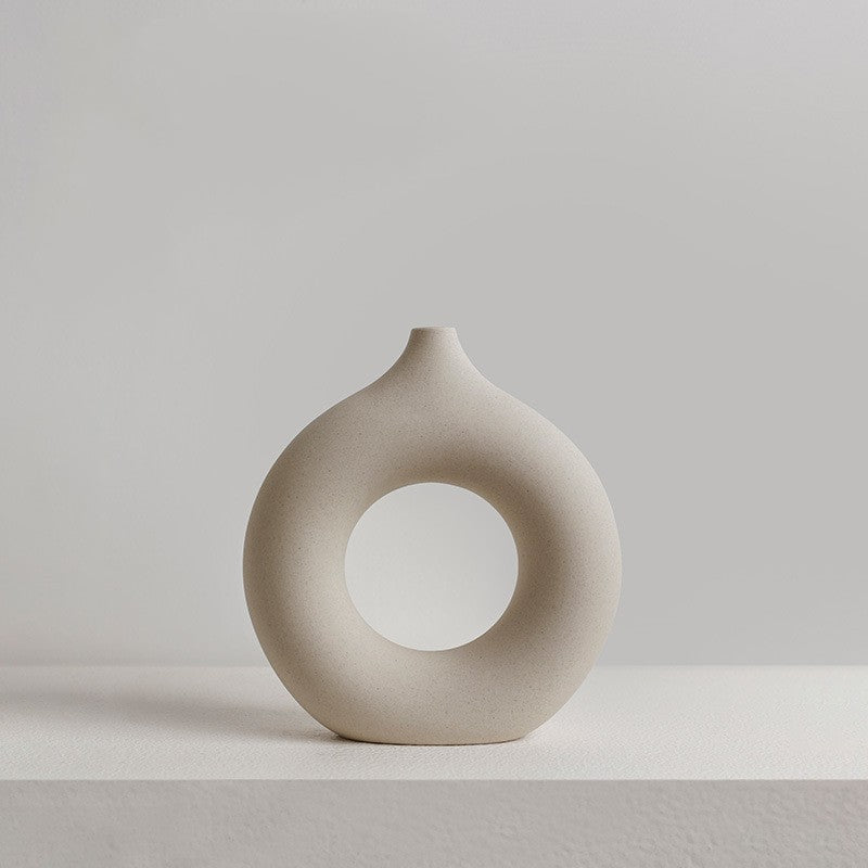 Cirklaj Ceramikaj Vazoj Ornamaĵoj