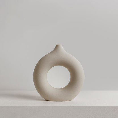 Cirklaj Ceramikaj Vazoj Ornamaĵoj