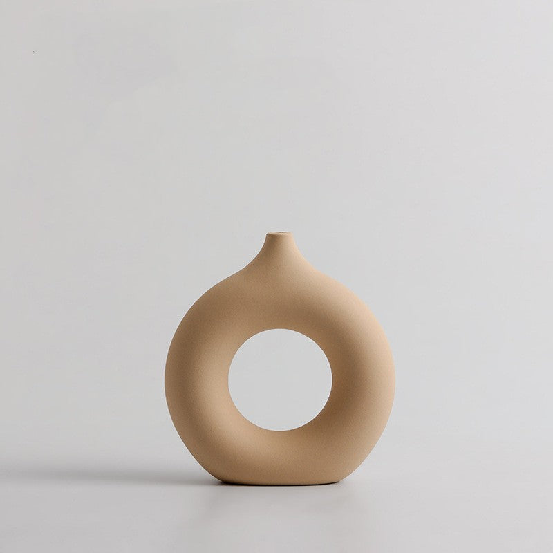 Cirklaj Ceramikaj Vazoj Ornamaĵoj