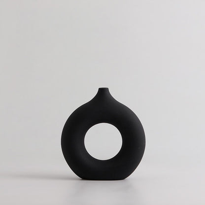 Cirklaj Ceramikaj Vazoj Ornamaĵoj