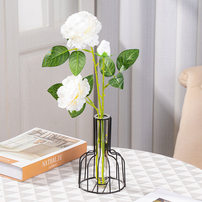 Metalaj Vitraj Vazoj Ornamaĵoj