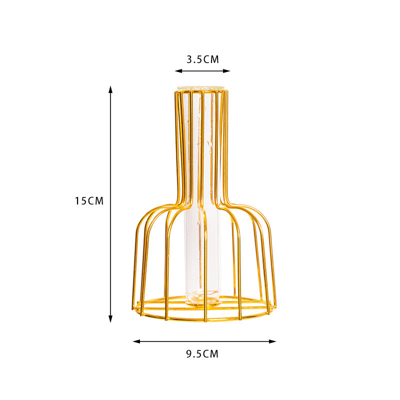 Metalaj Vitraj Vazoj Ornamaĵoj