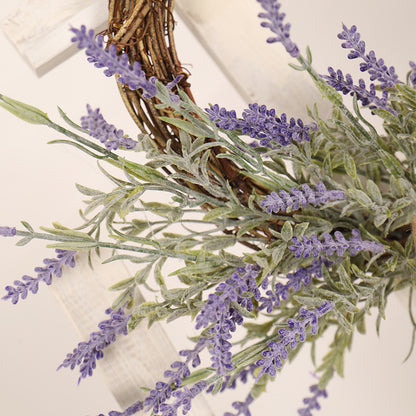 Simulated Linen Lavender Wreath Door Decoration