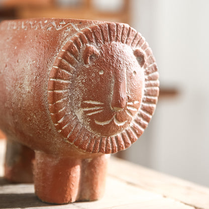 Lion Cement Flowerpot Animal Shape