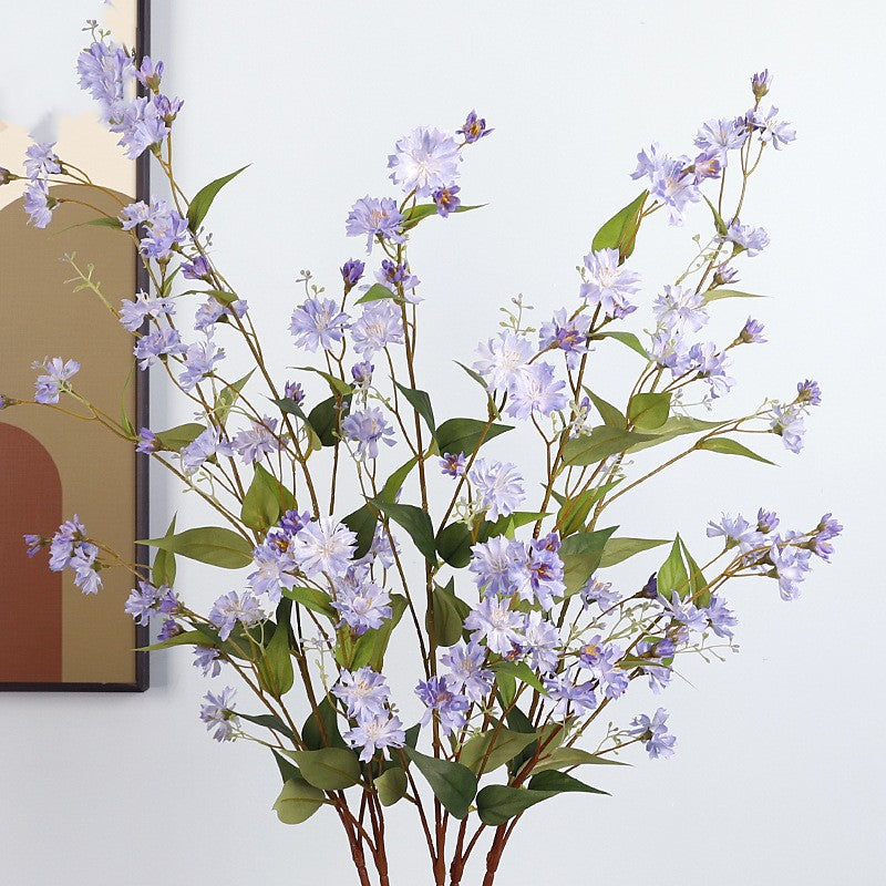 Simulated Snowy Willow Flower Single Branch Artificial Vine