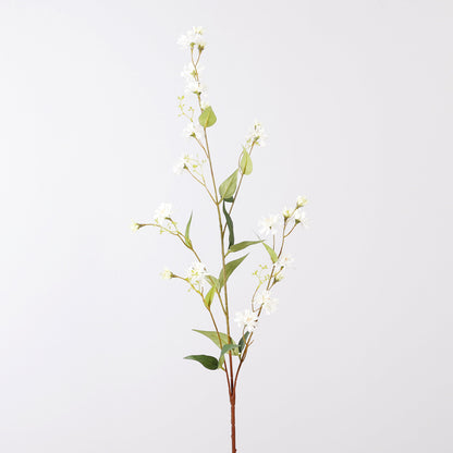 Simulated Snowy Willow Flower Single Branch Artificial Vine