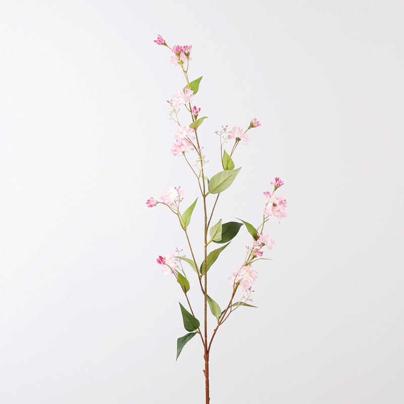 Simulated Snowy Willow Flower Single Branch Artificial Vine