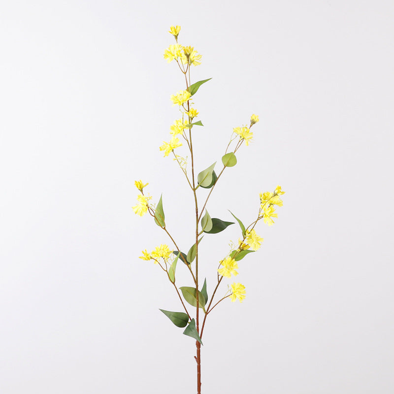 Simulated Snowy Willow Flower Single Branch Artificial Vine