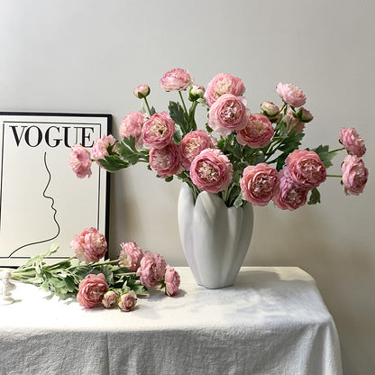 Hejma Dekoracio Peonio Artefarita Floro 51cm