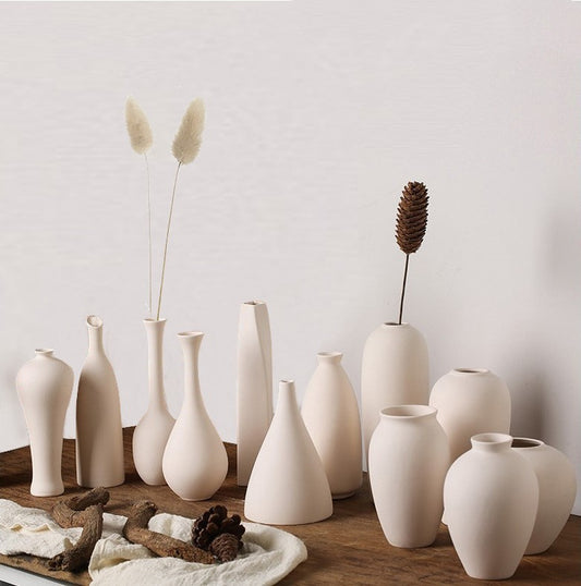 Plain Ceramic White Vase