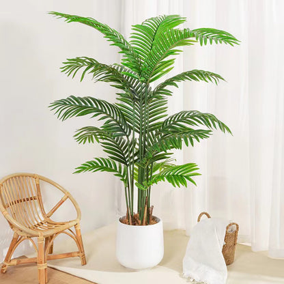 Имитация раскидистого подсолнуха в горшке с зеленым растением