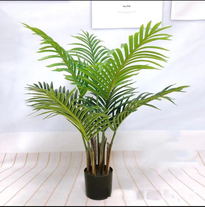 Имитация раскидистого подсолнуха в горшке с зеленым растением