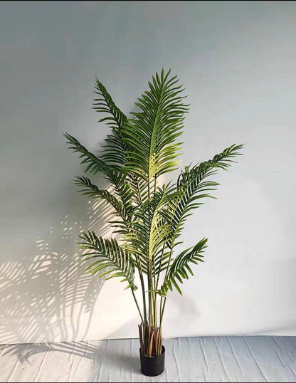 Имитация раскидистого подсолнуха в горшке с зеленым растением