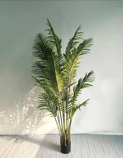 Имитация раскидистого подсолнуха в горшке с зеленым растением