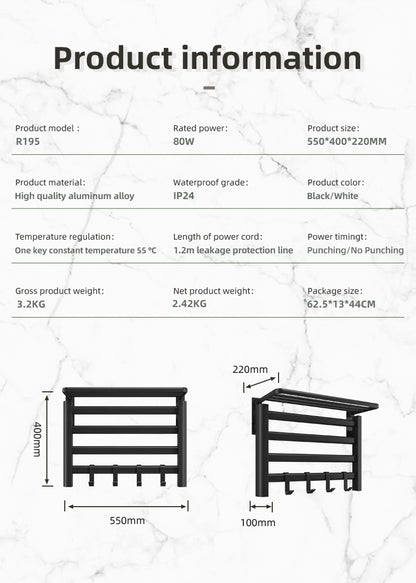 R195 Smart Electric Towel Rack