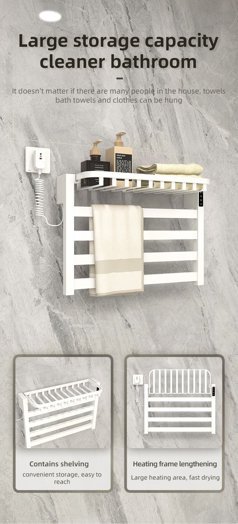 R220 Smart Electric Towel Rack