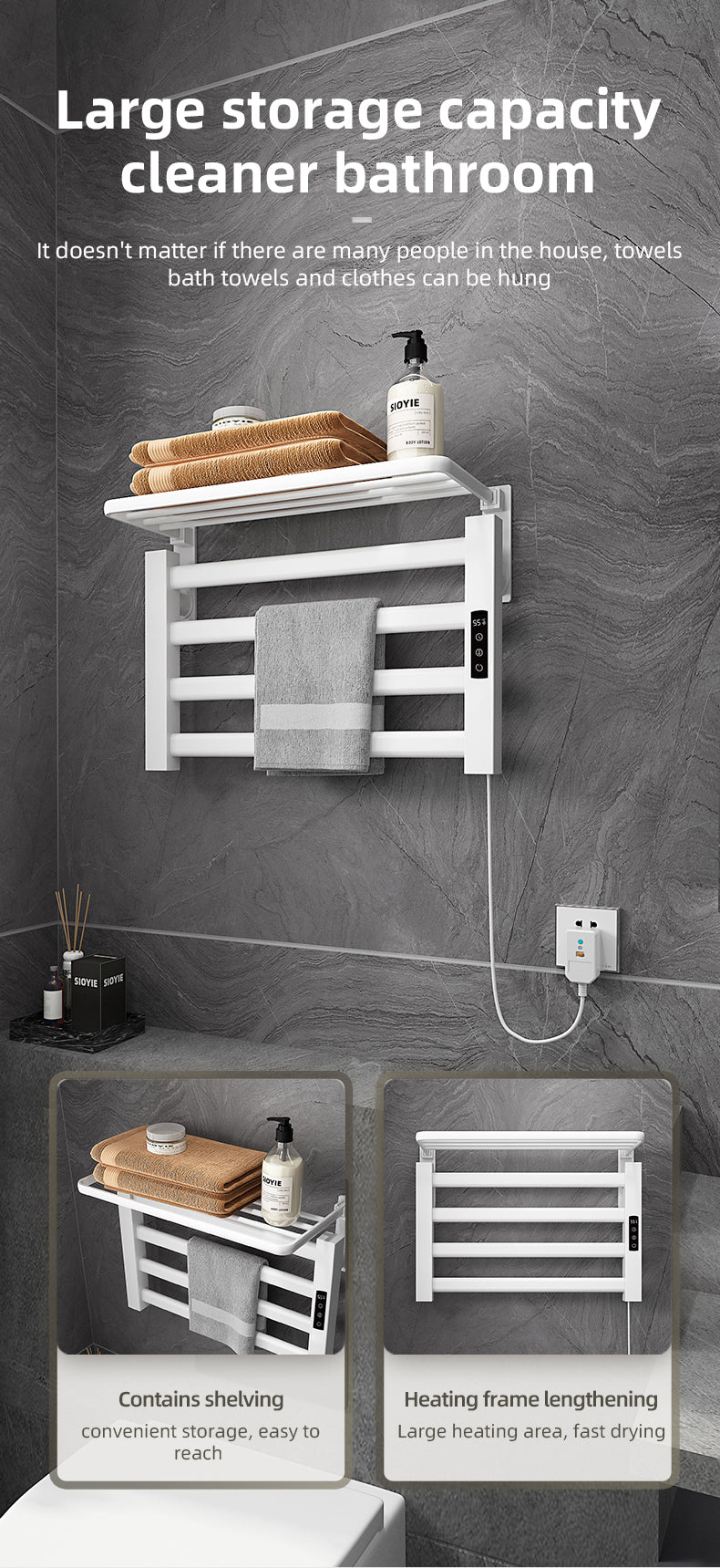 R320 Smart Electric Towel Rack