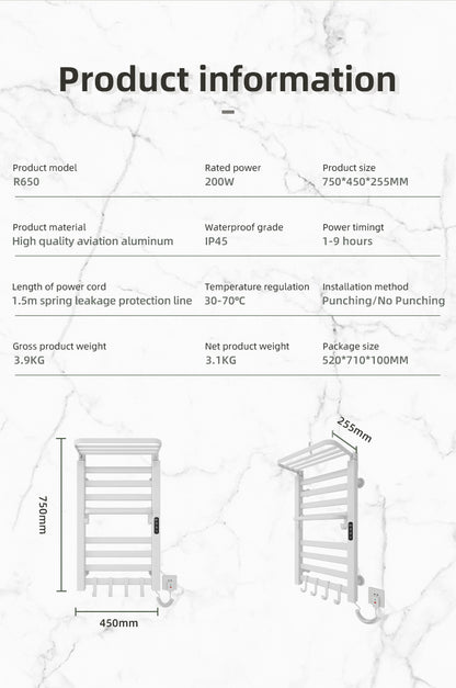 R650 Smart Electric Towel Rack