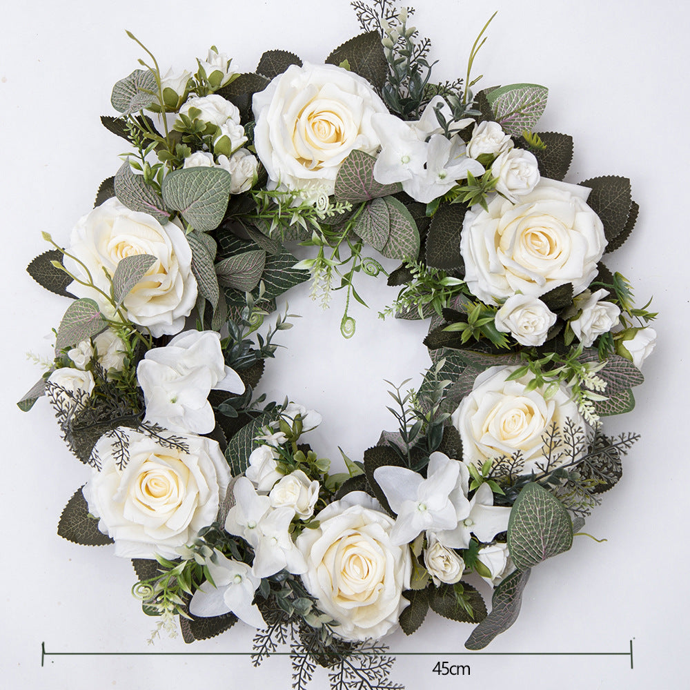 Simulated Rose Wreath Wall Decoration Wall Hanging