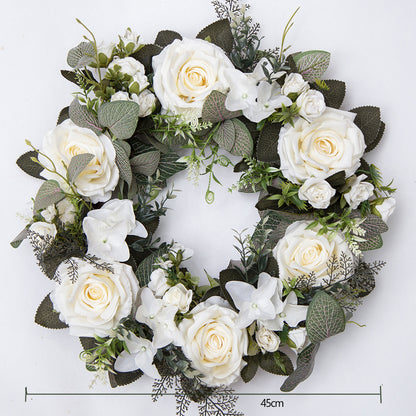 Simulated Rose Wreath Wall Decoration Wall Hanging