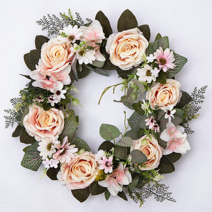 Simulated Rose Wreath Wall Decoration Wall Hanging