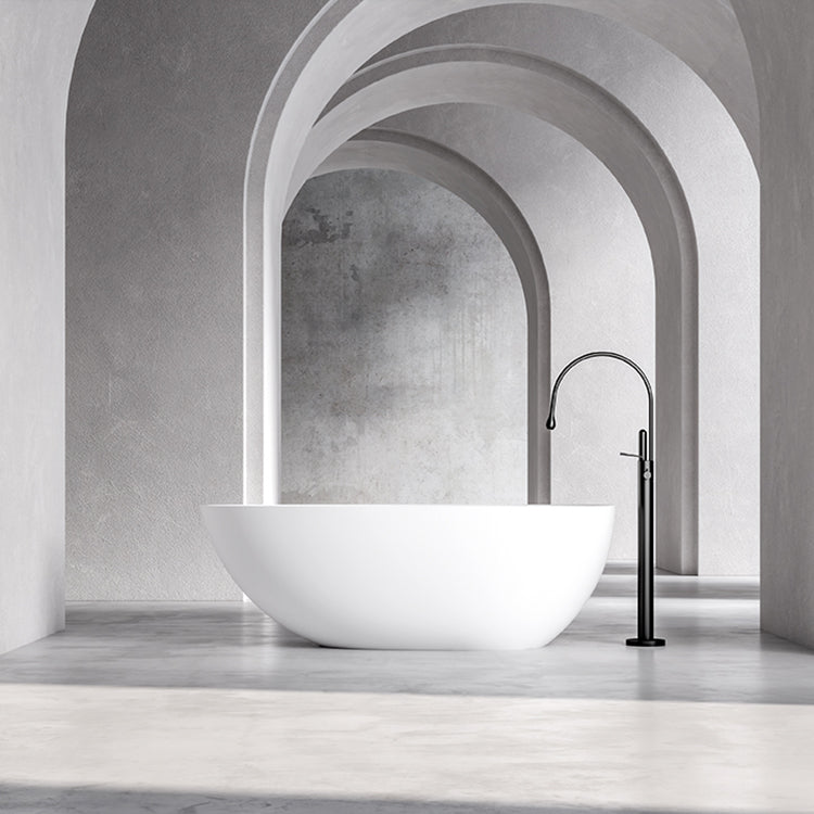Egg Shape Freestanding Solid Surface Bathtub 802