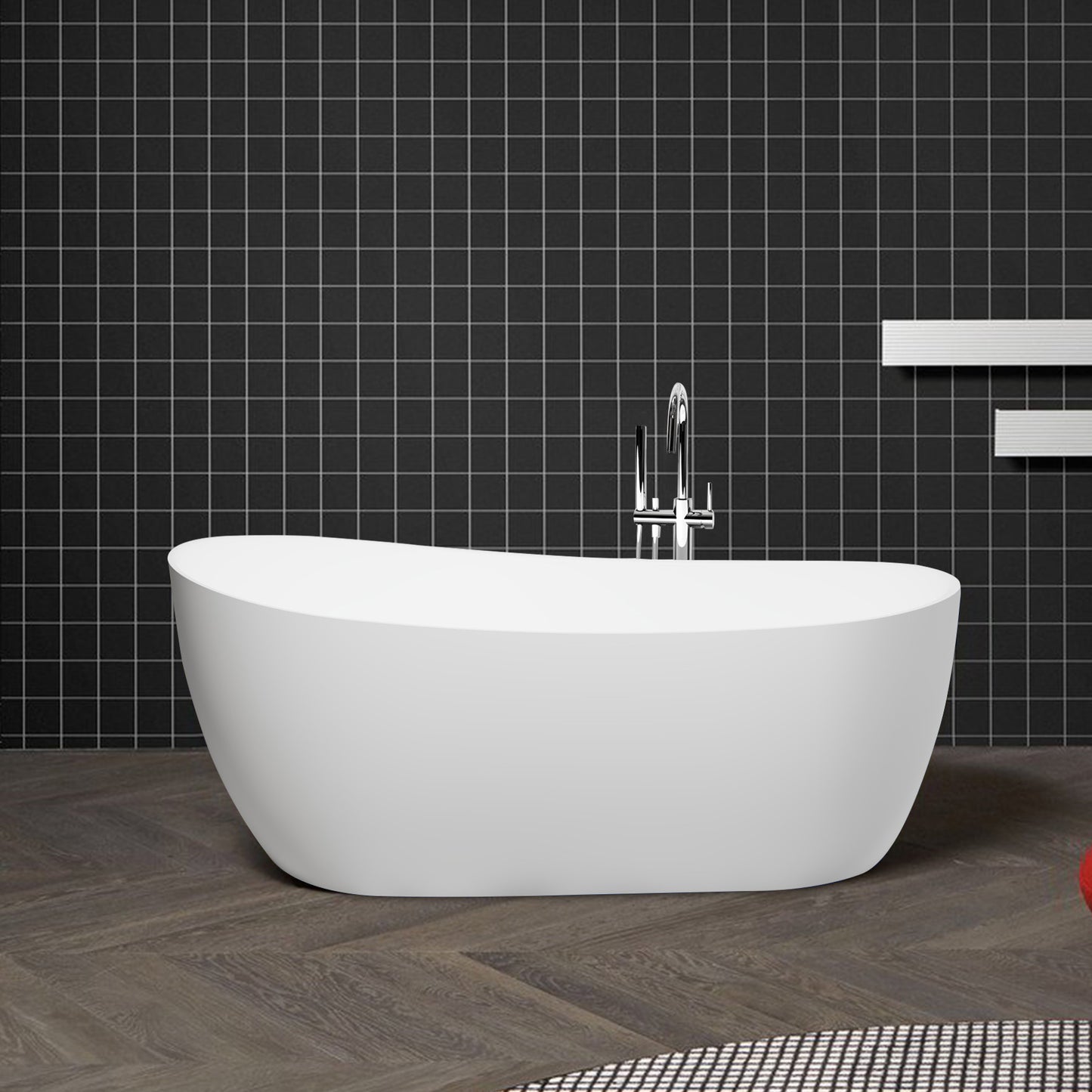 Asymmetric Wave Solid Surface Bathtub 828